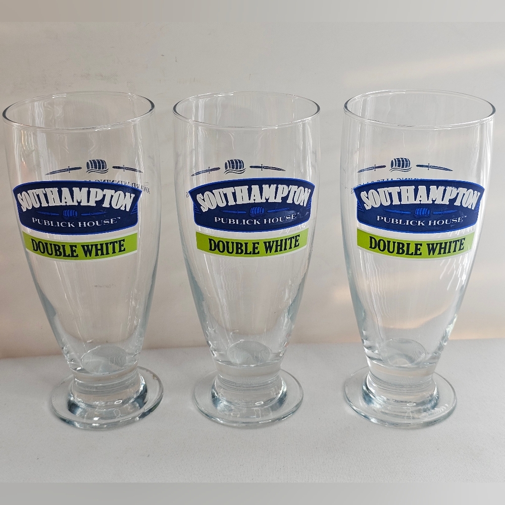 Southampton Publick House Double White Ale 16 Oz Beer Lager Glass Bar Pub Lot 3